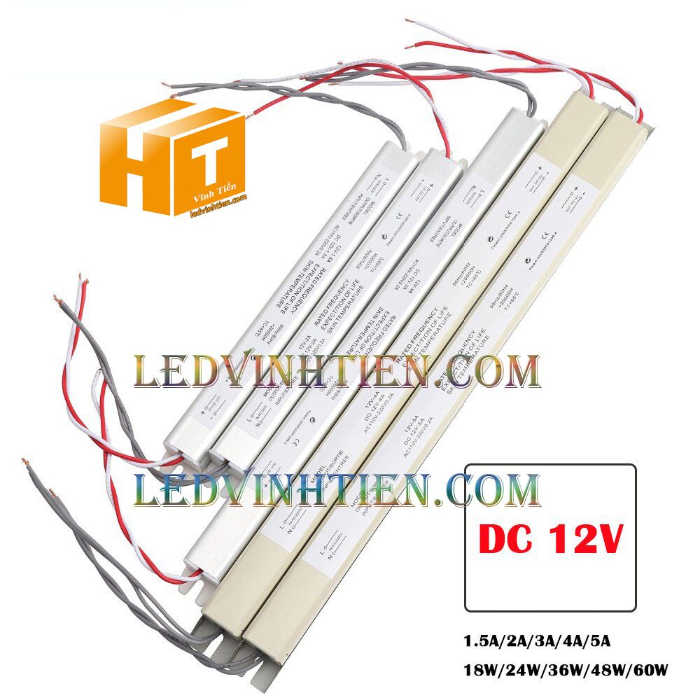 Bộ Nguồn đũa DC12V 3A 36W ngoài trời loại tốt, giá rẻ, đủ ampe dùng cấp nguồn DC cho đèn led, camera, tự động hóa