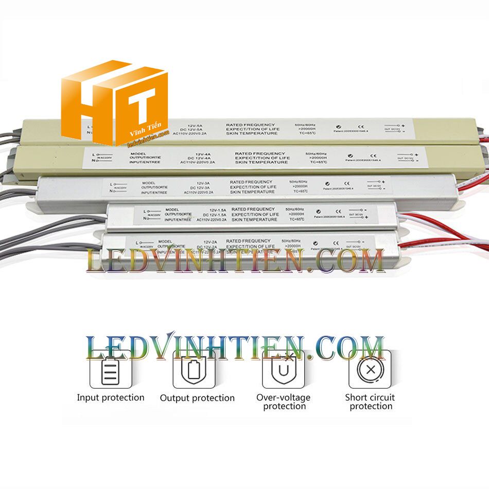 Bộ Nguồn đũa DC12V 3A 36W ngoài trời loại tốt, giá rẻ, đủ ampe dùng cấp nguồn DC cho đèn led, camera, tự động hóa