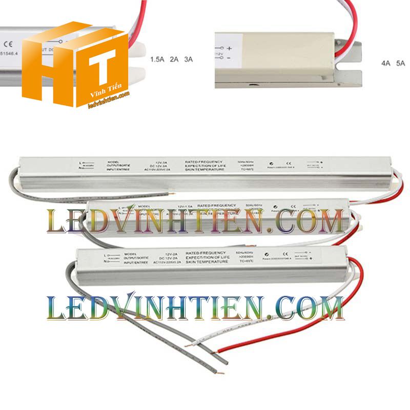 Bộ Nguồn đũa DC12V 4A 48W ngoài trời loại tốt, giá rẻ, đủ ampe dùng cấp nguồn DC cho đèn led, camera, tự động hóa