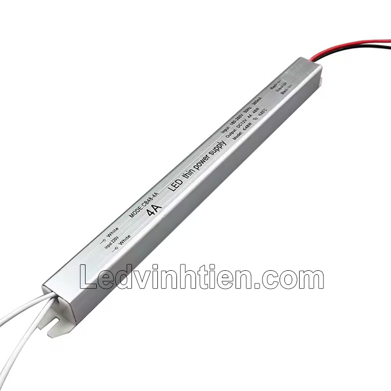 Nguồn đũa 12V 4A vỏ nhôm