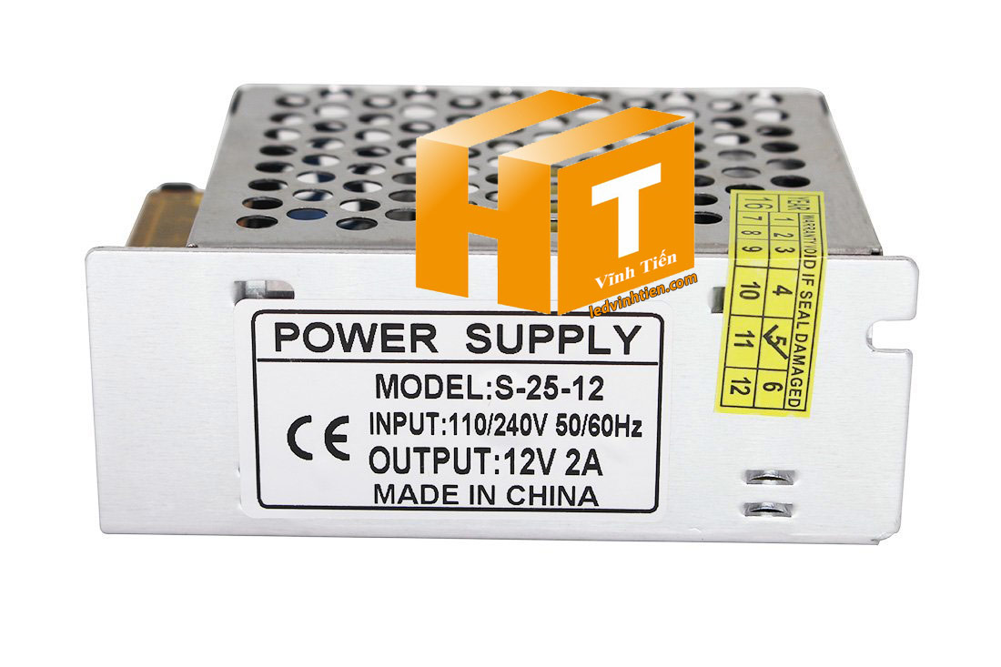 Nguồn 12V 2A 24W không quạt, cung cấp điện cho thiết bị mà không cần làm mát