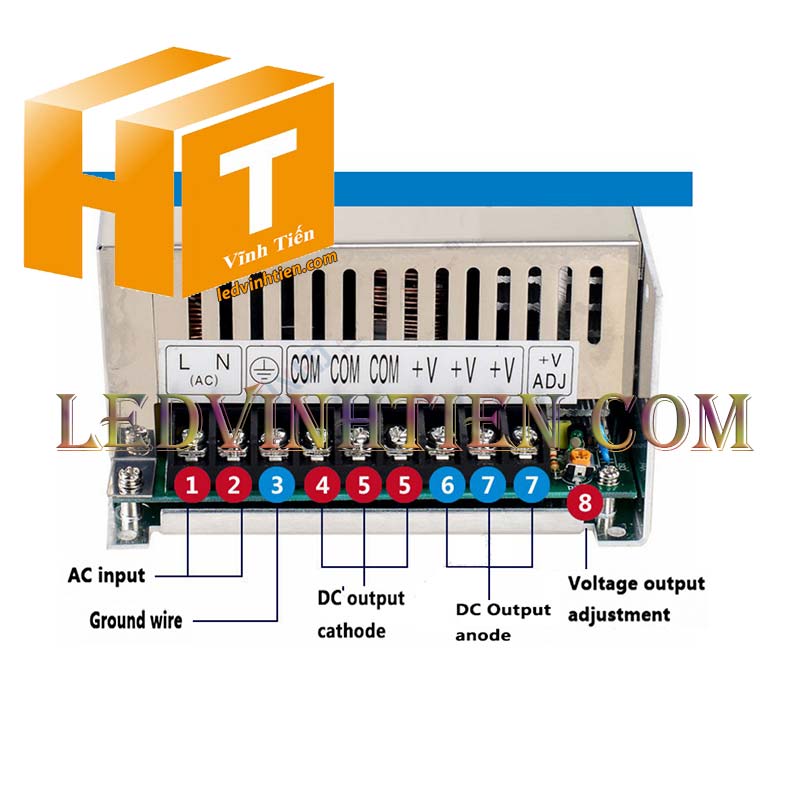 Nguồn DC 12V 42A loại tốt, giá rẻ, có quạt (Nên Mua) Ledvinhtien.com