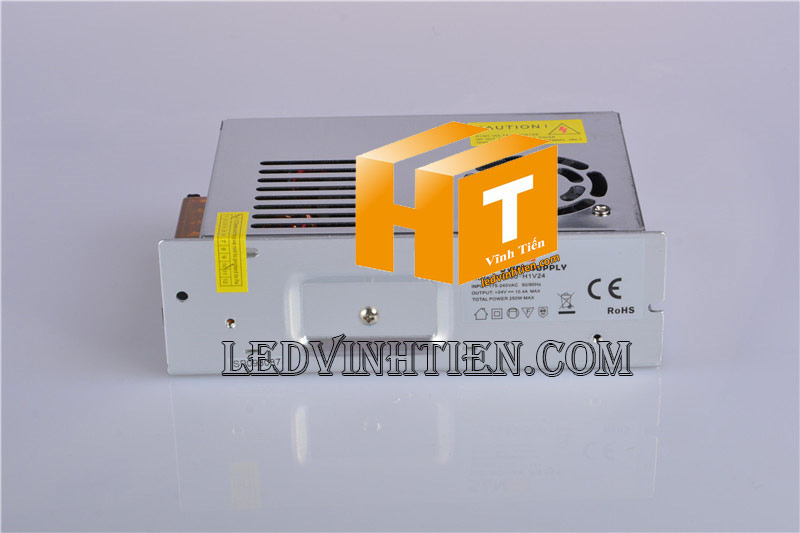 Bộ nguồn DC24V 10A 240W với quạt, cung cấp điện ổn định cho hệ thống.