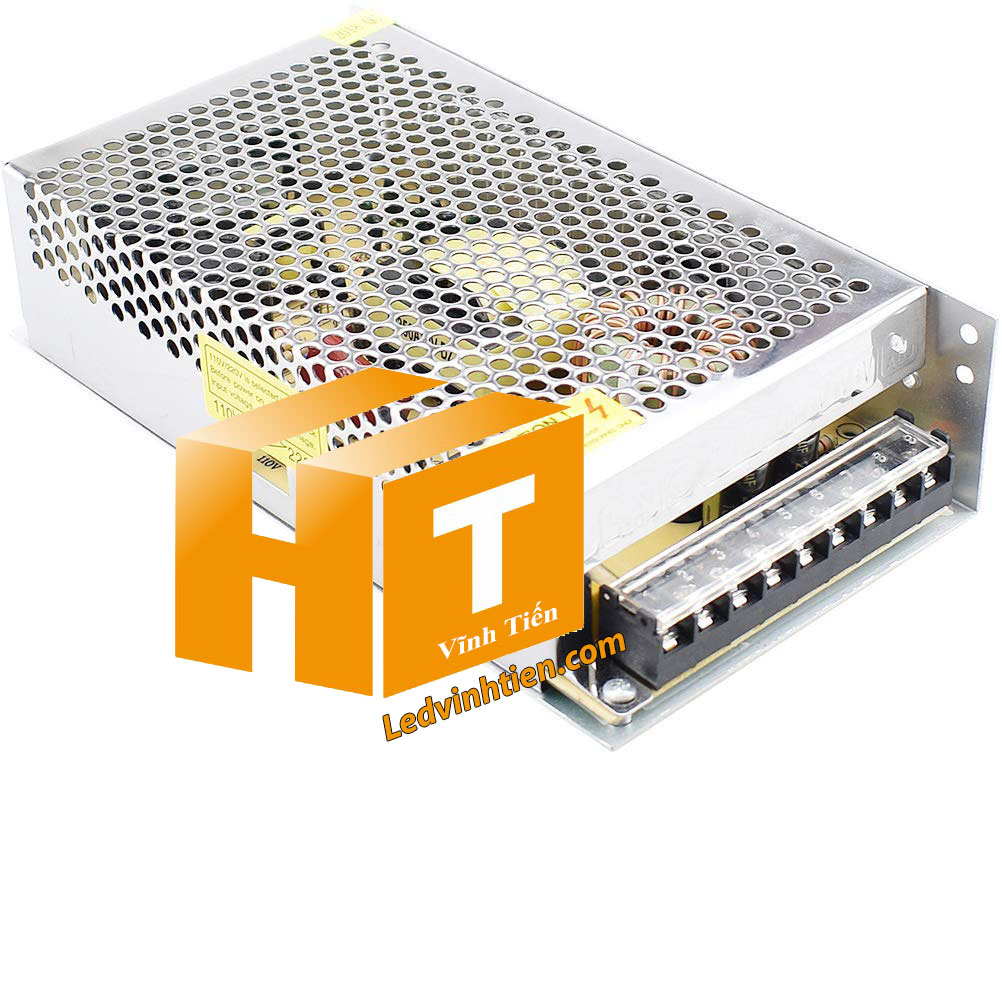 Bộ nguồn 24V 10A không quạt, hiệu quả cao, không gây nhiễu.