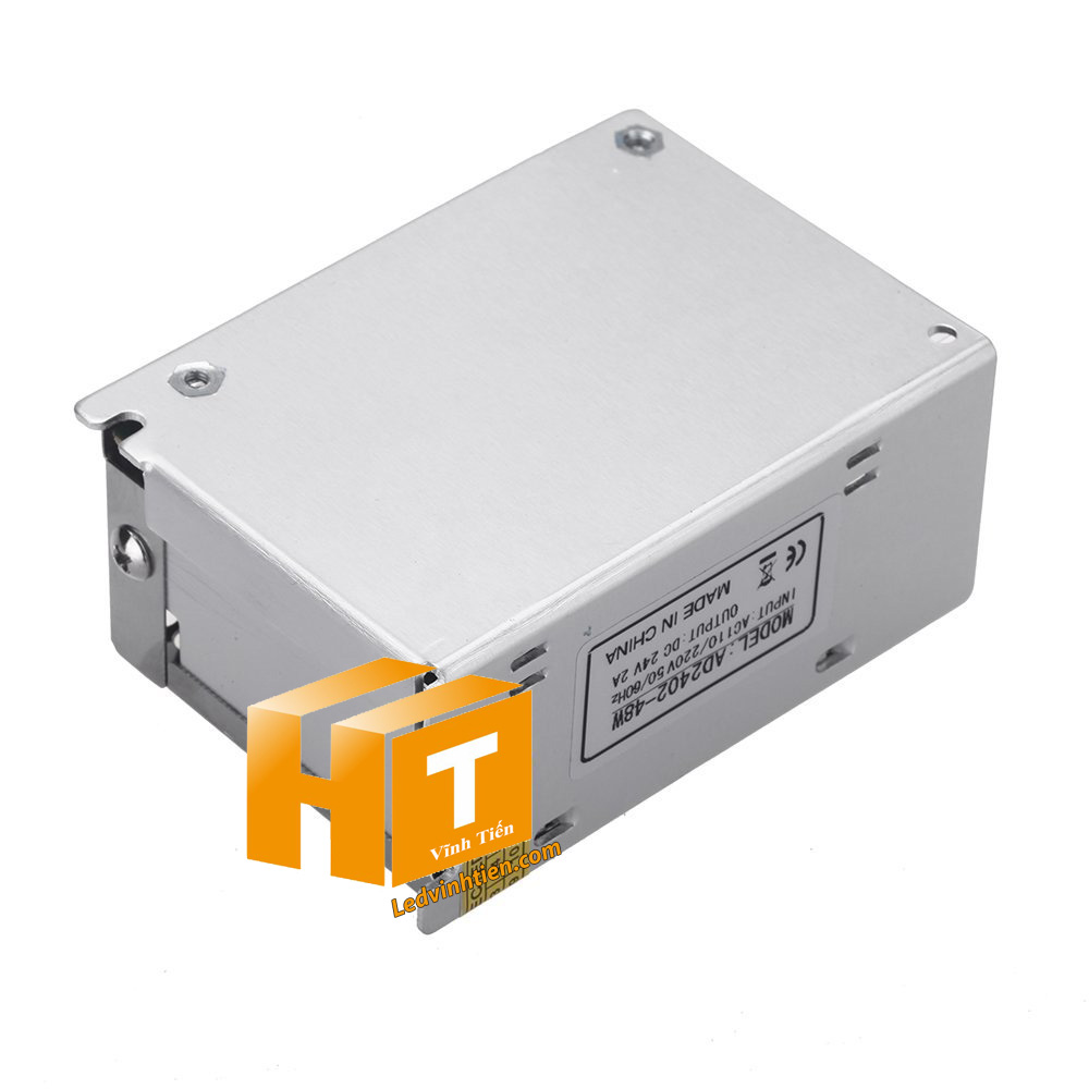 Bộ nguồn 24V 2A không quạt, thiết kế chắc chắn, phù hợp LED.