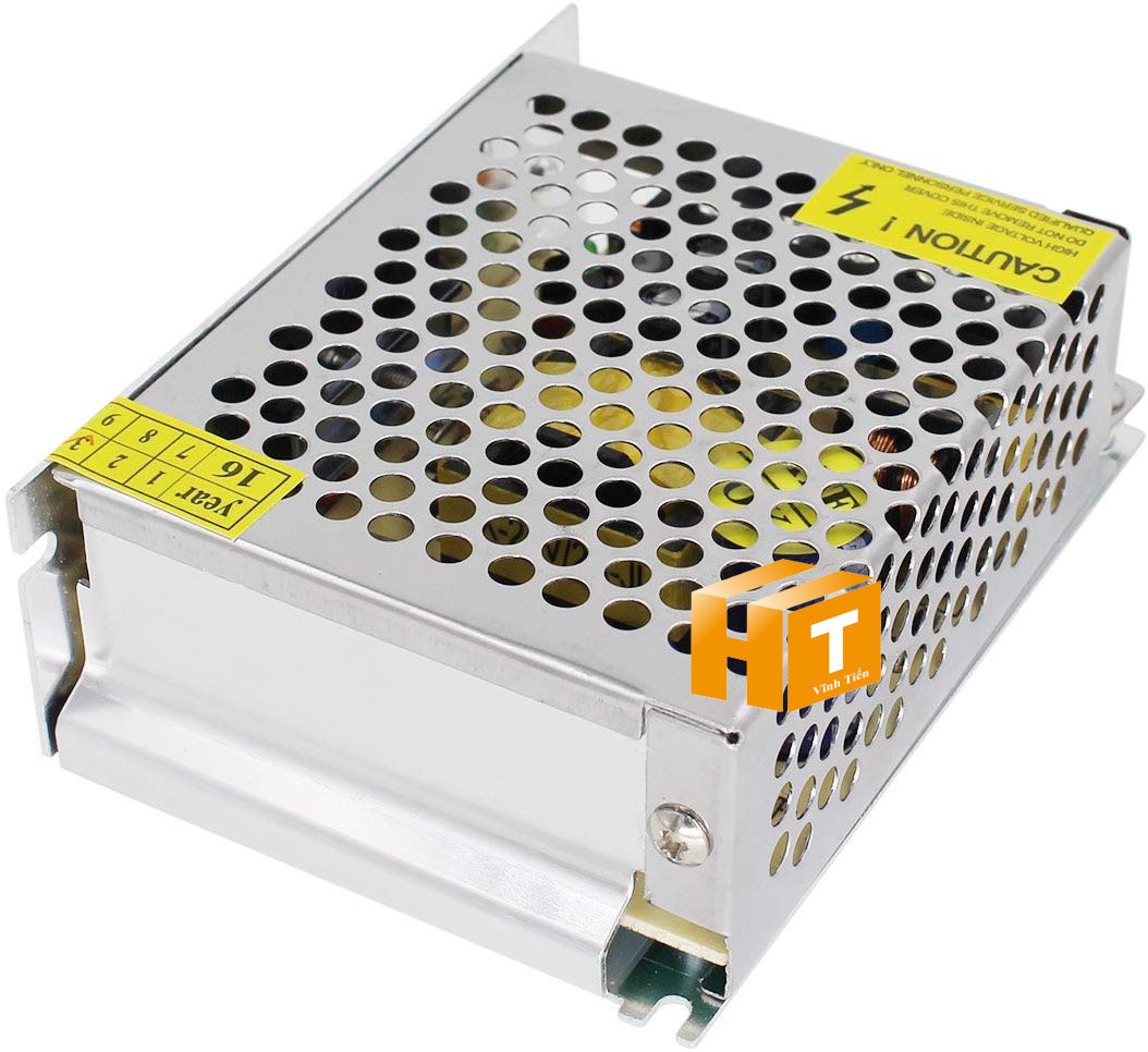 Bộ nguồn 24V 2A không quạt, phù hợp cho hệ thống camera nhỏ.