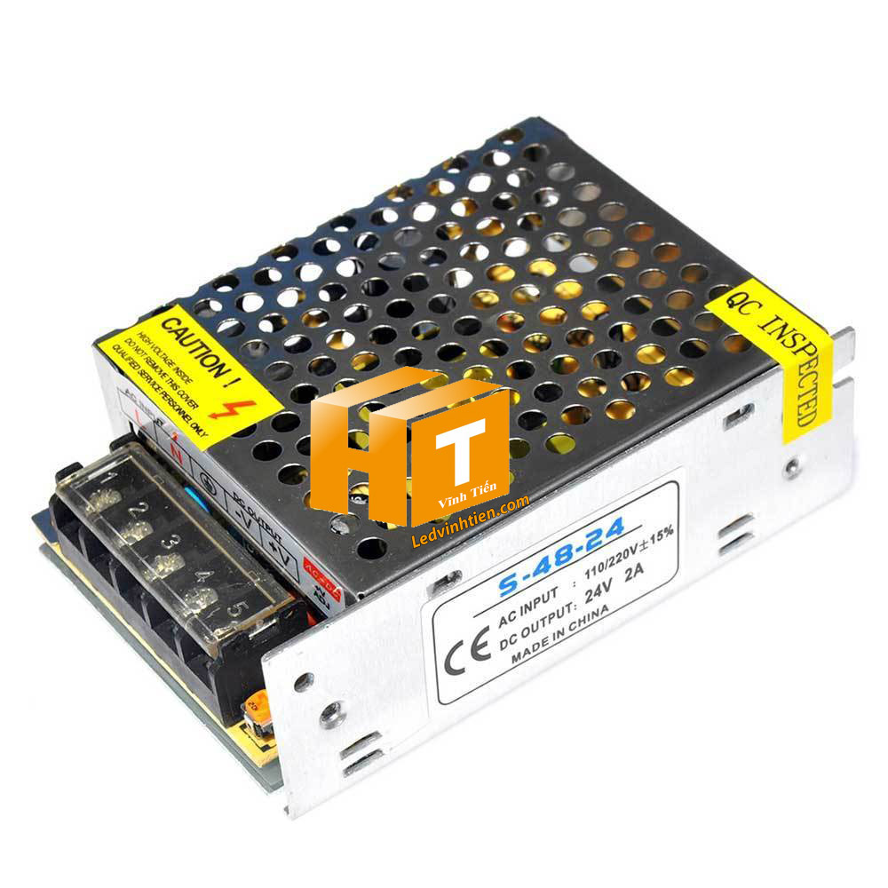 Nguồn 24V 2A không quạt, thiết kế tinh tế, dùng cho máy in 3D