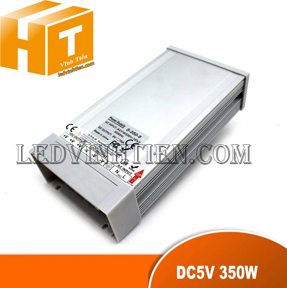 Nguồn DC 5V 70A ngoài trời, loại tốt, giá rẻ, Ledvinhtien.com