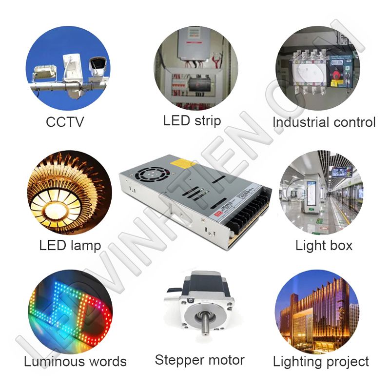 Bán nguồn xung Mean Well LRS-450-24, 24VDC 18.8A tại Phú Yên