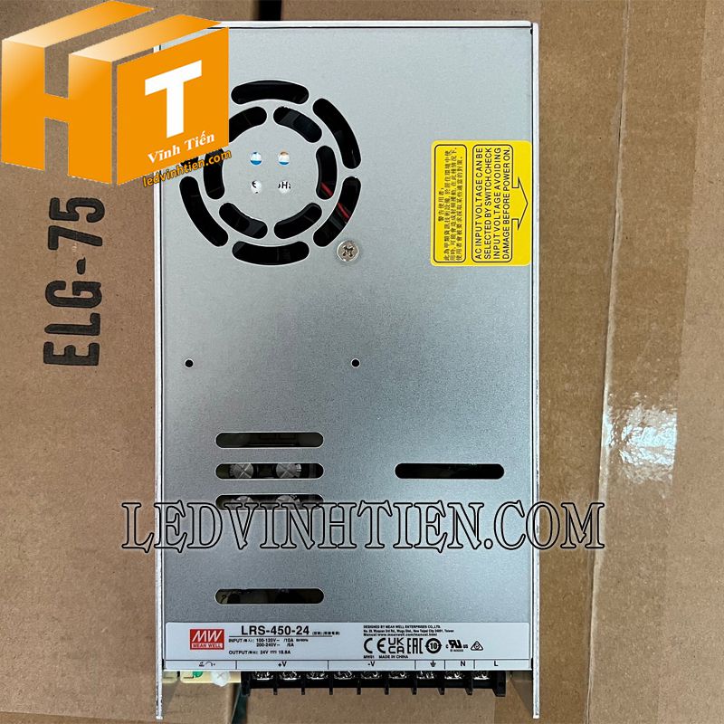 Nguồn Meanwell LRS-450-24 (451.2W/24V/18.8A) - Bảo hành 1 năm