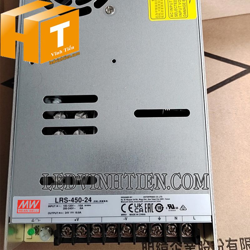 Mua nguồn điện Mean Well 24VDC 18.8A LRS-450-24 tại Phú Yên