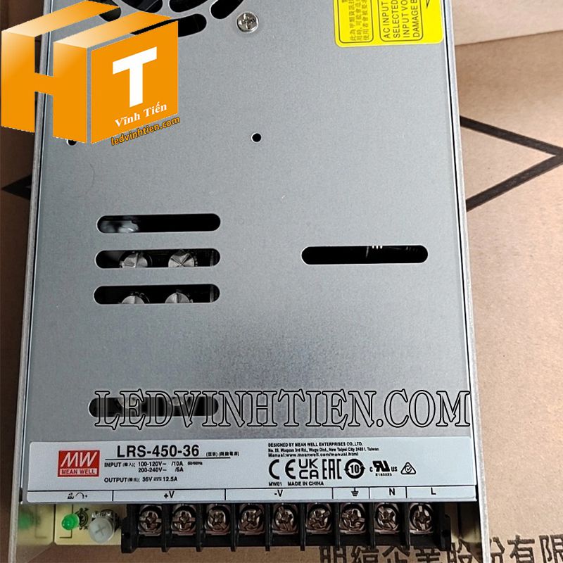 Phân phối nguồn tổ ong Mean Well 36VDC 12.5A LRS-450-36 tại Phú Yên