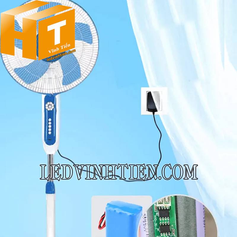 quạt sạc NLMT 20W tại Vĩnh Tiến