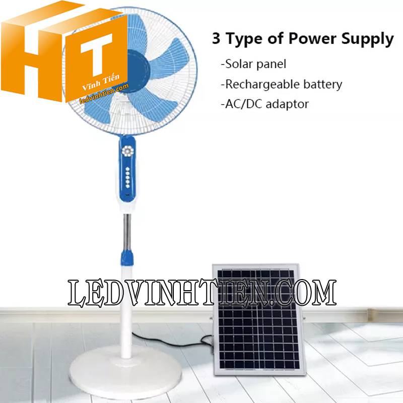 quạt sạc NLMT 20W giá rẻ