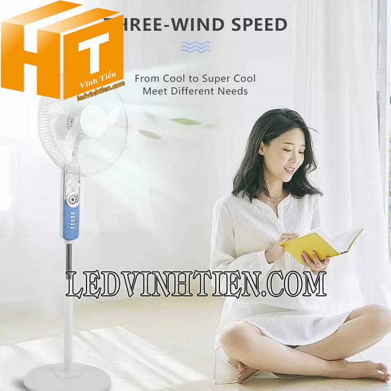 ứng dụng quạt sạc NLMT 15W Jindian giá rẻ