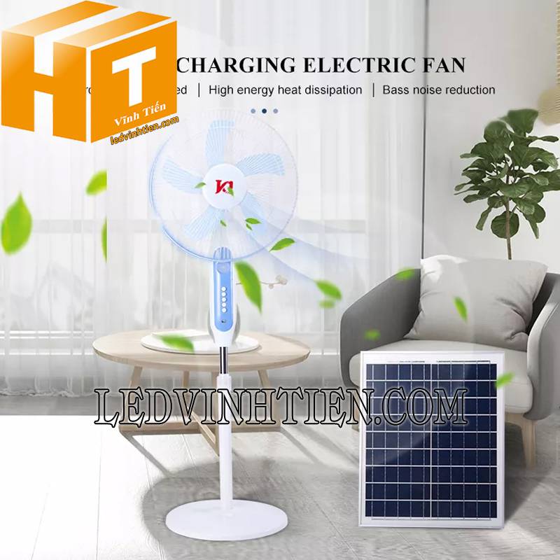 ứng dụng quạt sạc NLMT 25W Jindian