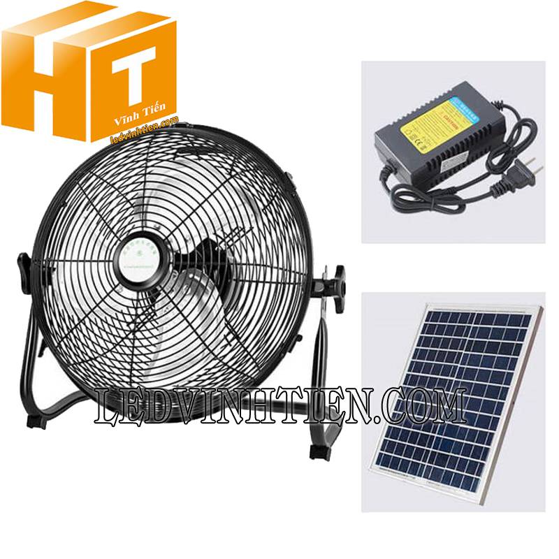 ứng dụng quạt sạc NLMT 15W Jindian loại tốt