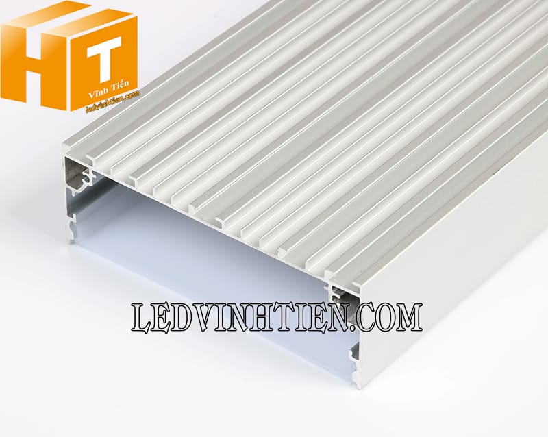 Thanh nhôm profile U ốp nổi 100x40mm