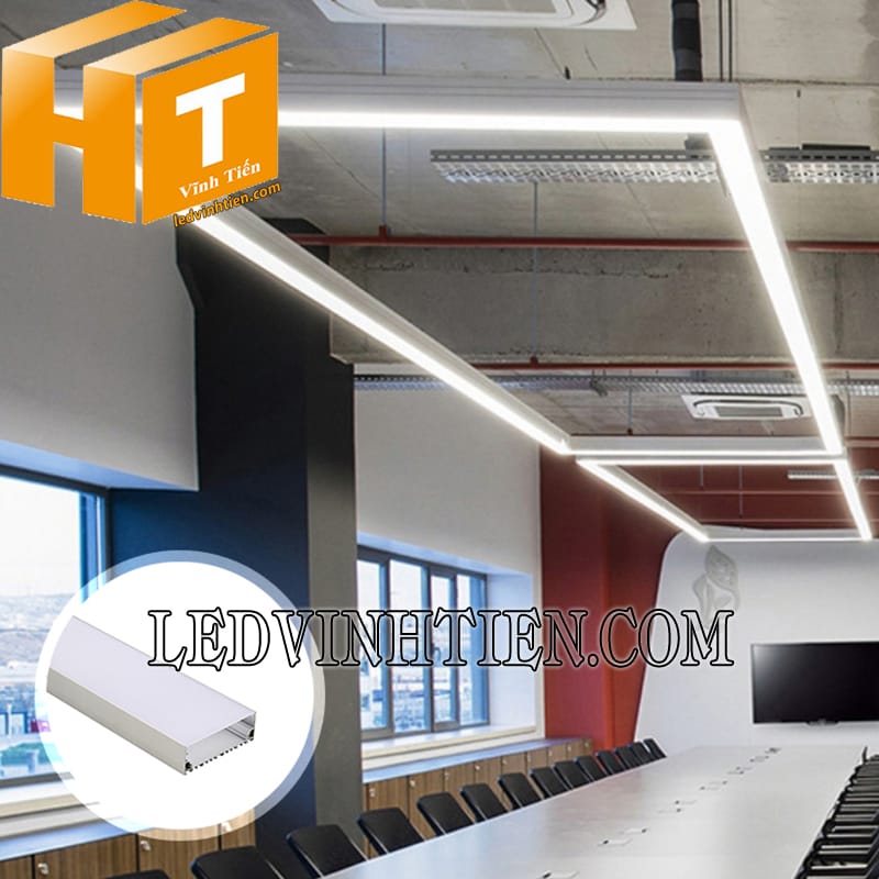 Thanh profile nhôm U lắp nổi 100x40mm