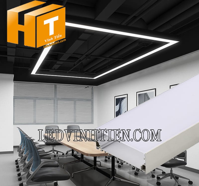 Thanh profile nhôm U ốp nổi 100x40mm giá rẻ