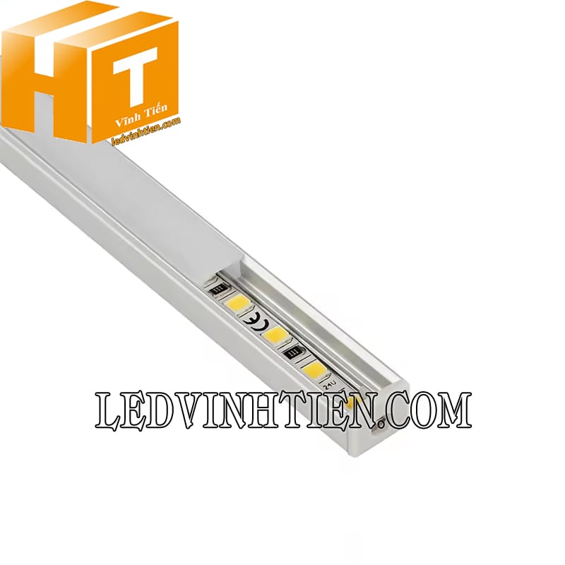 Bộ thanh nhôm định hình U lắp nổi 10x10mm