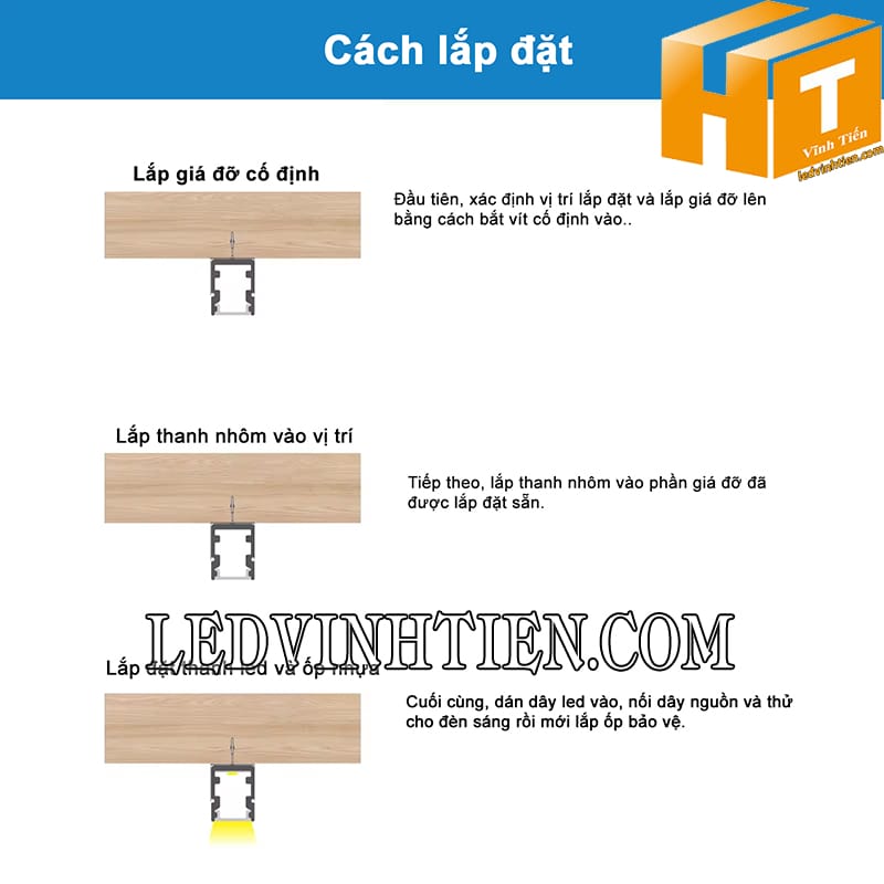 Cách lắp đặt thanh nhôm định hình chữ U