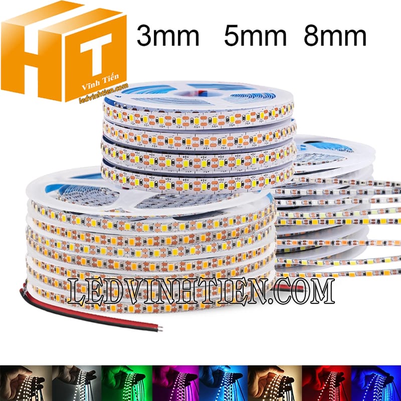Led dây dán 2835 dùng cho thanh nhôm U 10x13mm