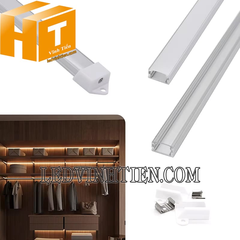 Thanh nhôm định hình U 14x7mm giá rẻ