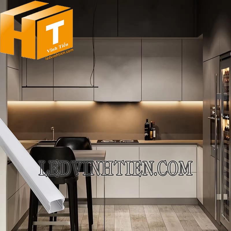 Thanh nhôm chữ U trang trí nhà bếp
