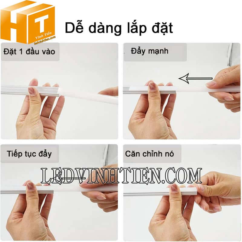 Cách lắp ốp nhựa thanh nhôm U profile