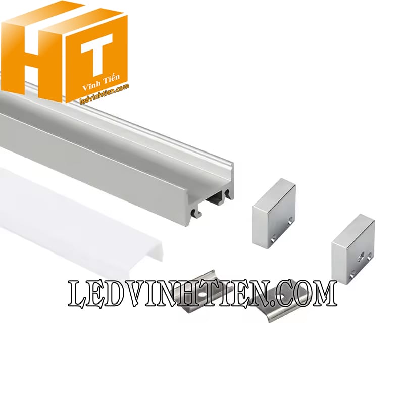 Thanh định hình nhôm U ốp nổi 20x20mm giá rẻ