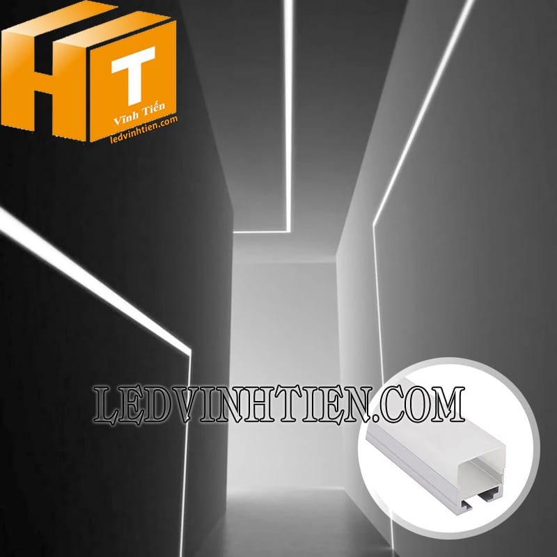 Thanh nhôm định hình chữ U nổi 20x20mm