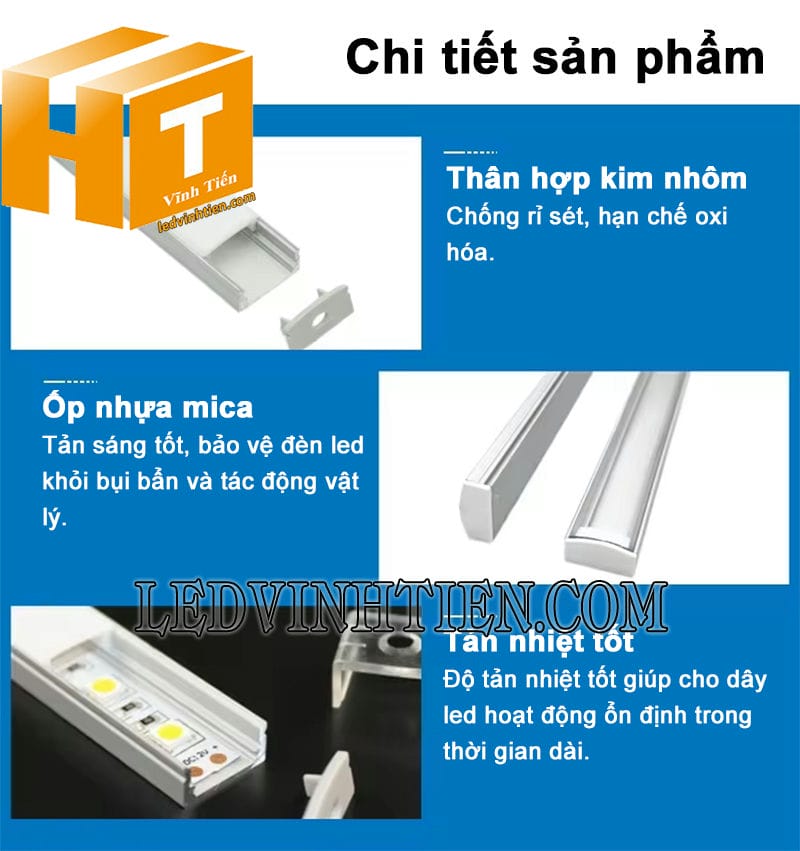 Thanh nhôm định hình led loại tốt