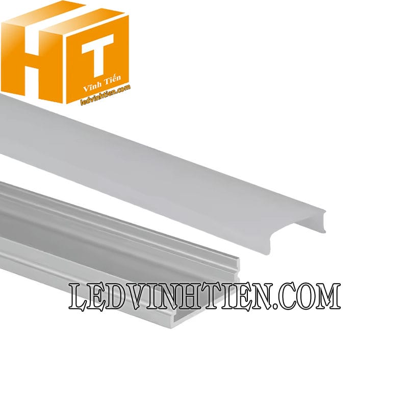 Thanh nhôm profile chữ U lắp nổi 24x10