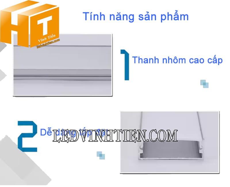 Thanh nhôm định hình U nổi 30x10mm giá rẻ