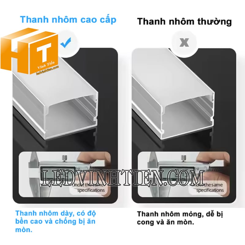 Thanh nhôm định hình chữ U nổi loại tốt