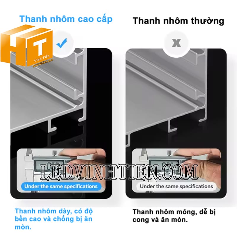 Thanh nhôm U định hình gắn nổi loại tốt