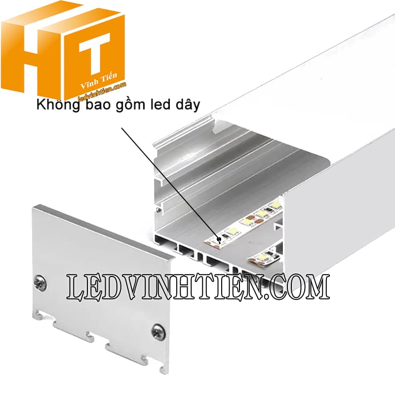 Thanh profile nhôm chữ U định hình led dây