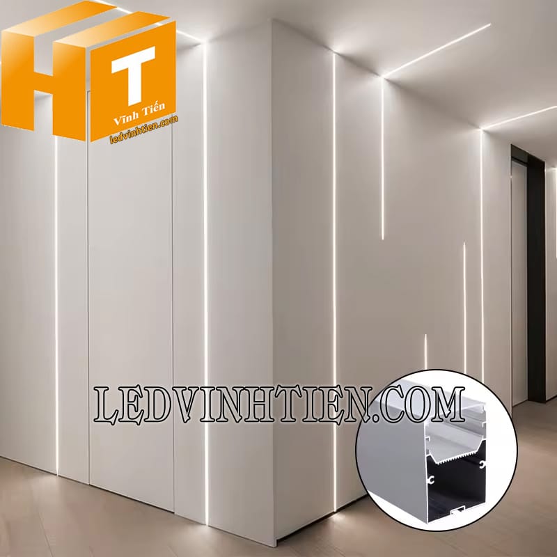 Thanh nhôm định hình U lắp nổi 50x75mm