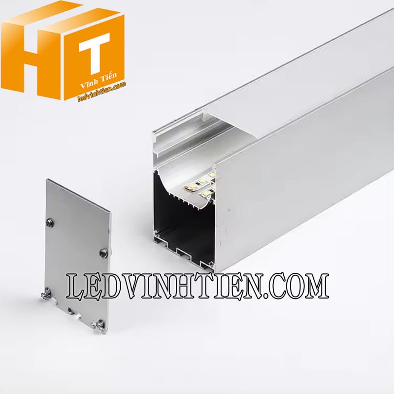 Thanh nhôm profile chữ U gắn nổi 50x75mm