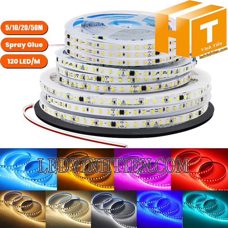 Led dây dán 2835 220V dùng cho thanh định hình nhôm