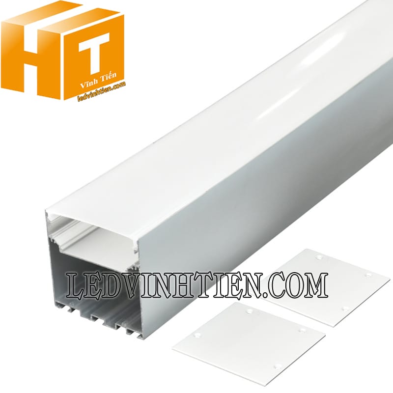 Thanh định hình nhôm chữ U gắn nổi 76x76mm