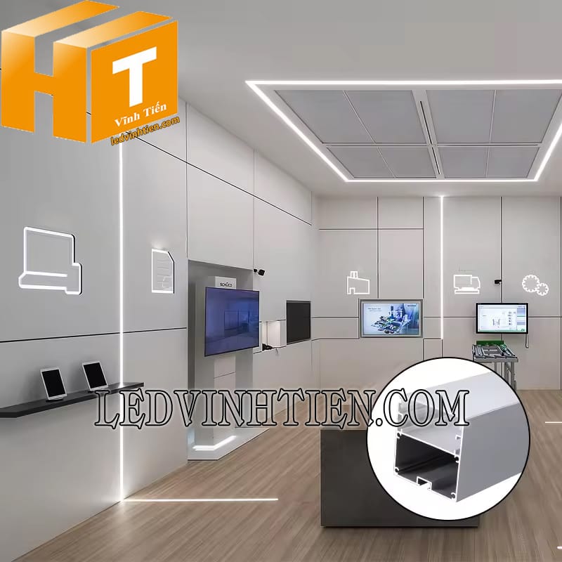 Thanh định hình nhôm chữ U nổi 76x76mm
