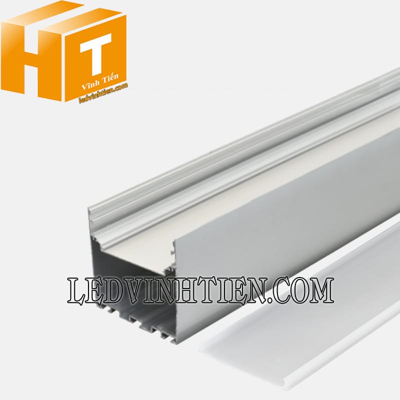 Thanh định hình nhôm chữ U ốp nổi 76x76mm