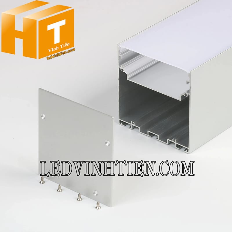 Thanh nhôm định hình chữ U nổi 76x76mm cao cấp