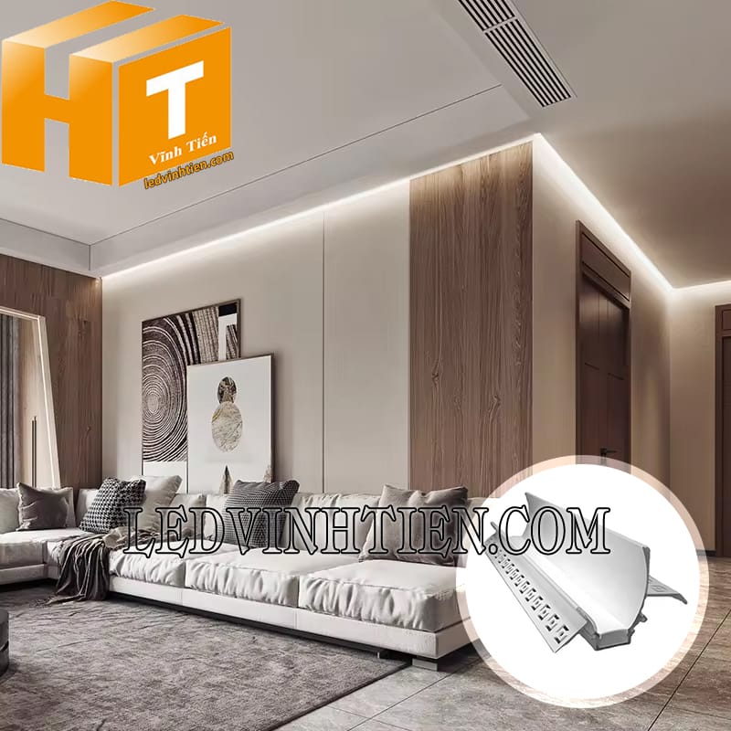 Thanh định hình nhôm âm trần 87x56mm cao cấp