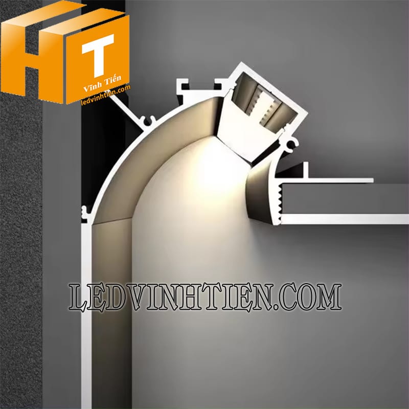 Thanh định hình nhôm âm trần 87x56mm loại tốt