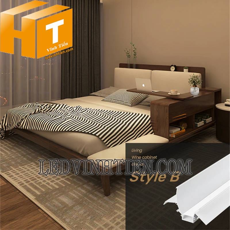 Thanh nhôm profile âm trần 87x56mm loại tốt