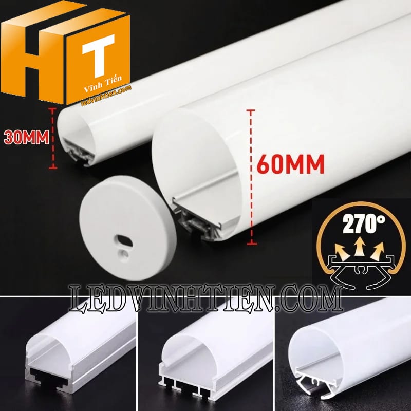 Thanh nhôm định hình led dây