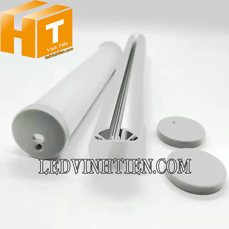 Thanh profile nhôm tròn treo thả D30 loại tốt